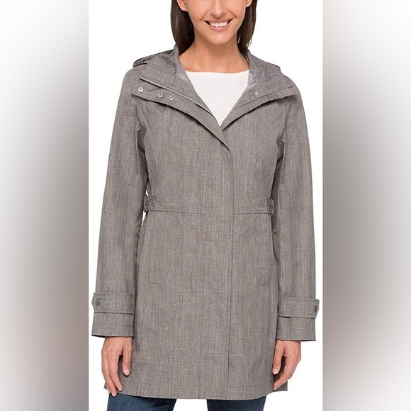 Kirkland Signature Jackets & Blazers - Kirkland Signature Gray Hooded Trench Coat Jacket Waterproof Size Large